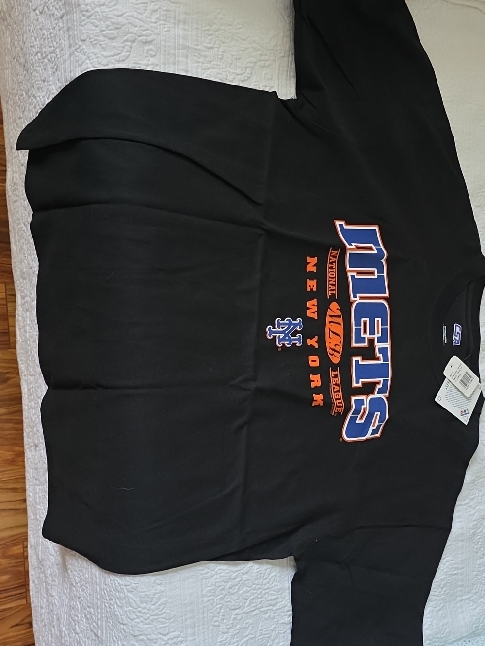 New York Mets Black Graphic Crewneck Sweatshirt